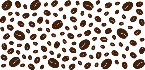 Seamless Coffee Bean Pattern Vector.