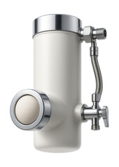 Durable under-sink water filter with ceramic element, ideal for coastal homes.