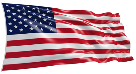 3D Rendered American Flag Waving united states stars and stripes
