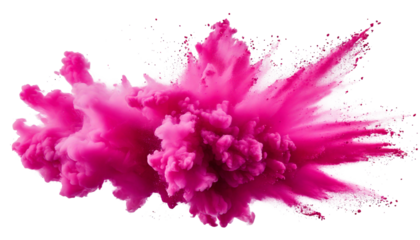 pink smoke paint explosion powder splash - isolated on a white background PNG