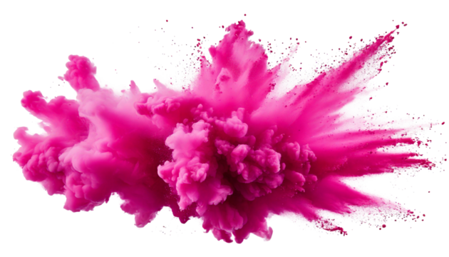 pink smoke paint explosion powder splash - isolated on a white background PNG