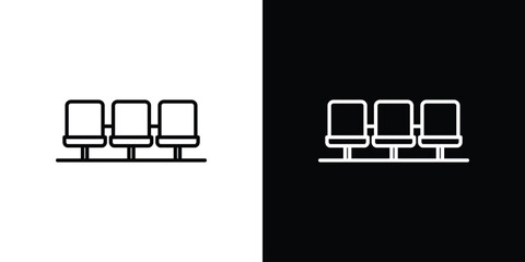 Seats icon outline. Vector isolated pictogram for web © Cristiane