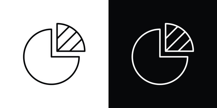 Sector icon outline. Vector isolated pictogram for web