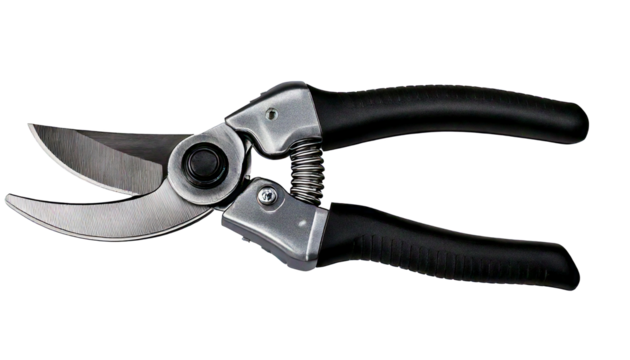  Pruning Shears, Silver and Black Garden with Sharp Blades and Spring Mechanism 