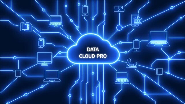 Strategy Network Connection Digital Marketing Concept. Cloud DATA CLOUD PRO security ensuring data protection and seamless connectivity in a modern digital network infrastructure