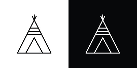 Tepee icon outline. Vector isolated pictogram for web © Cristiane