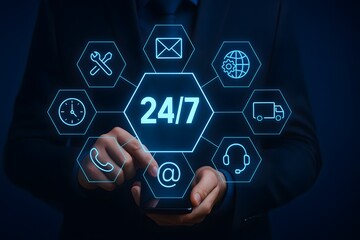 Always available twenty four seven customer service and support network