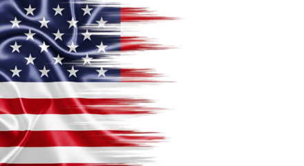 American Flag Dissolving into Abstract Streaks USA flag