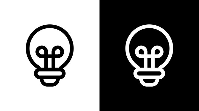 Lightbulb With Icon Set Design