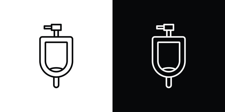 Urinal icon outline. Vector isolated pictogram for web
