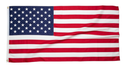 Fototapeta premium Flat American flag against black background spread out