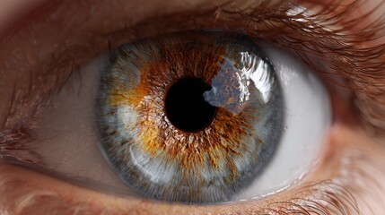 National Drunk and Drugged Driving Awareness Week, 3D model of the human eye showing impaired focus response, lens distortion and dilated pupils, realistic biological textures