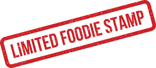 Distressed rubber stamp mark with a limited foodie text, ideal for culinary promotions and restaurant marketing materials