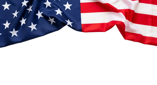 Close-up of American flag stars and stripes detail on black