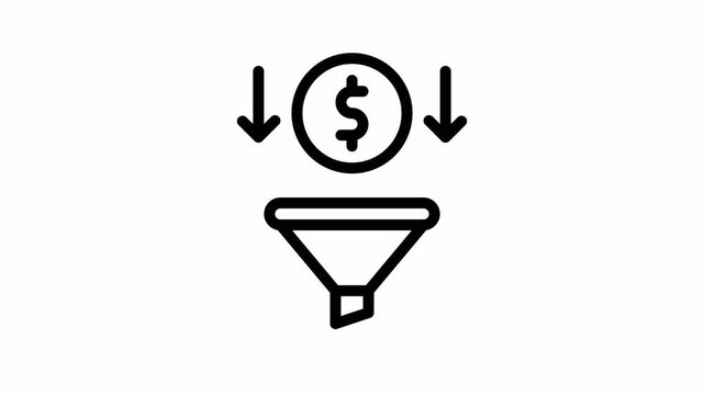 funnel animated icon - Motion Graphic Elements for Business ,Presentations and Design