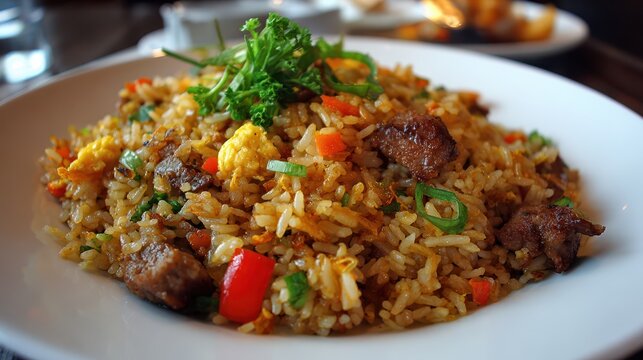 Chifa Delight: Airport-Style Fried Rice with Epicurean Flavors of Beef and Chinese Inspirations