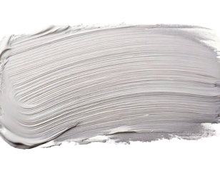  Thick white paint brush stroke with visible bristle marks and texture graphic design isolate