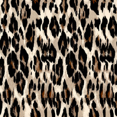 Seamless leopard pattern, leopard skin, animal texture.
