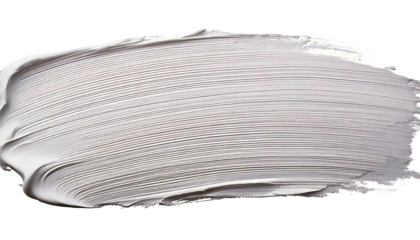  Thick white paint brush stroke with visible bristle marks and texture graphic design isolate