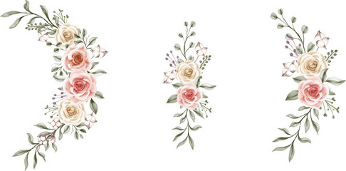 Elegant floral arrangement featuring soft pastel-colored roses and delicate greenery