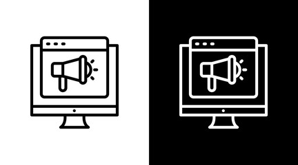 Digital Marketing With Icon Set Design