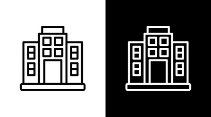 Corporate Building With Icon Set Design