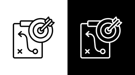 Strategy Plan With Icon Set Design