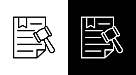 Legal Document With Icon Set Design