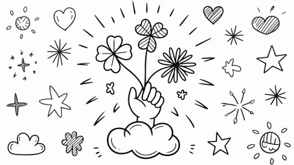 Playful hand drawing a card with luck and chance elements ideal for games or fortune telling