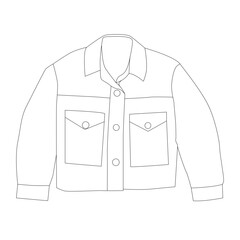 Minimal Vest Outline Illustration &ndash; Clean Line Art SVG Vector for Apparel Mockups