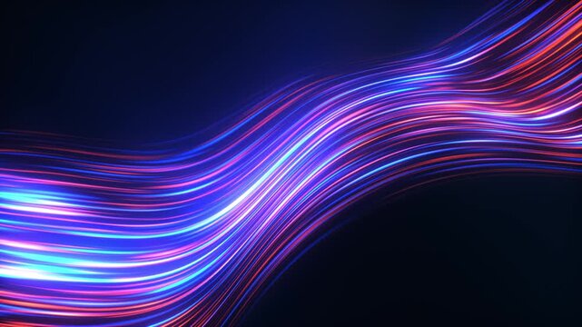 glowing light trails in motion loop animated
