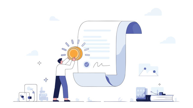 Abstract digital gold seal graphic with vibrant color accents and clean typography ideal for certifications awards or premium branding elements