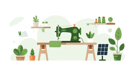 Simple scene depicting a solar panel generating clean energy illustrating renewable power and environmental sustainability with a bright modern aesthetic