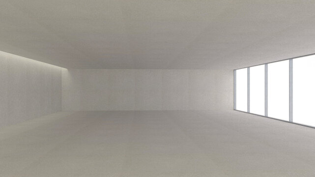 Concrete indirect lighting window 3d, concrete wall indirect lighting window 3d, concrete simple wall 3d, simple 3d, simple indirect lighting 3d