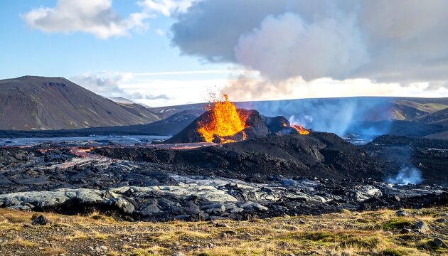 Volcanic eruption landscape (1)