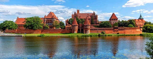 Malbork Castle in Malbork, Poland, is one of the largest brick castles in the world. Today, it is a...