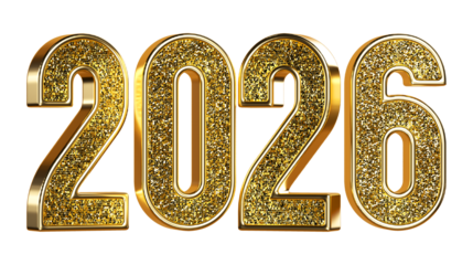 2026 gold numbers with diamonds