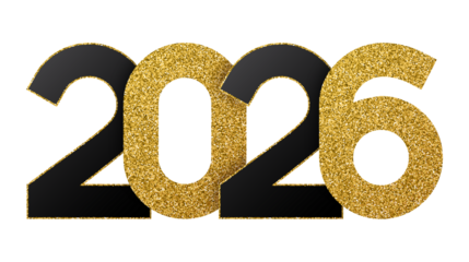 golden font of year 2026