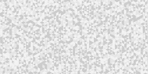 Abstract low polygon cubic white and gray vector poly triangle texture geometric pattern composed of triangular. geometric wall tile and metal cube background triangle wallpaper design.	