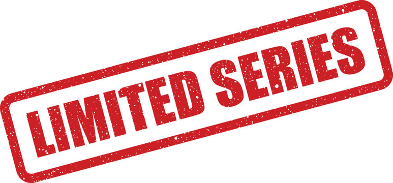 Prominent grunge textured stamp reading LIMITED SERIES diagonally, denoting a finite collection or exclusive sequence of items for collectors and enthusiasts