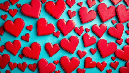 Large collection of distressed red hearts; perfect for Valentine's Day designs,  graphic,  vector