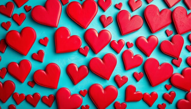 Large collection of distressed red hearts; perfect for Valentine's Day designs,  graphic,  vector