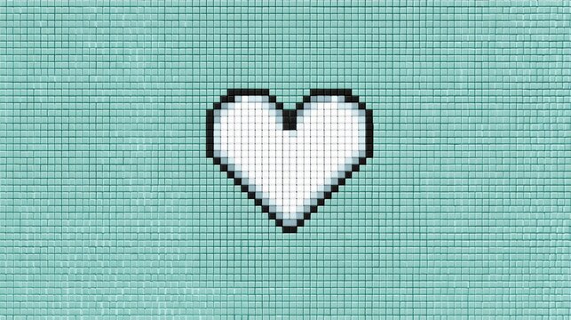 Pixel Emoji Creates a Heart Bubble in Retro UI Style With a Soft Grid Background for a Fun Digital Expression