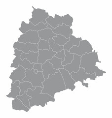 Telangana administrative map