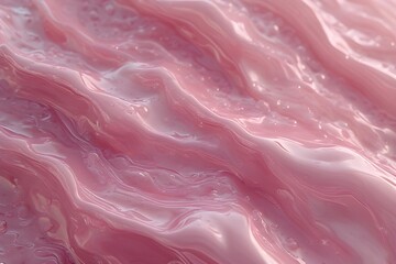 Abstract Pink Fluid Liquid Background with Smooth Curves
