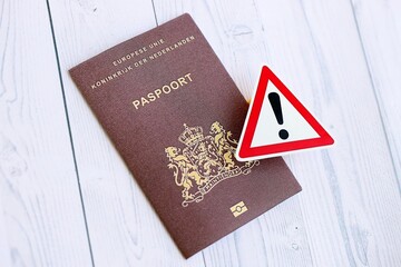 Netherlands Passport With Exclamation Sign