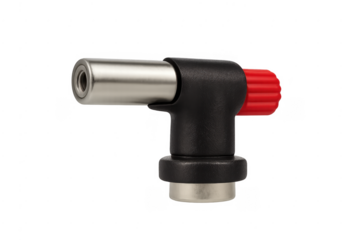 Portable gas blow torch nozzle with red knob