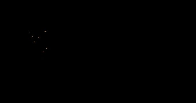 muzzle flash with multi bullet effect on black background