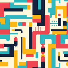 seamless geometric pattern colorful squares