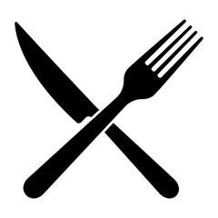 Fork and knife vector icon